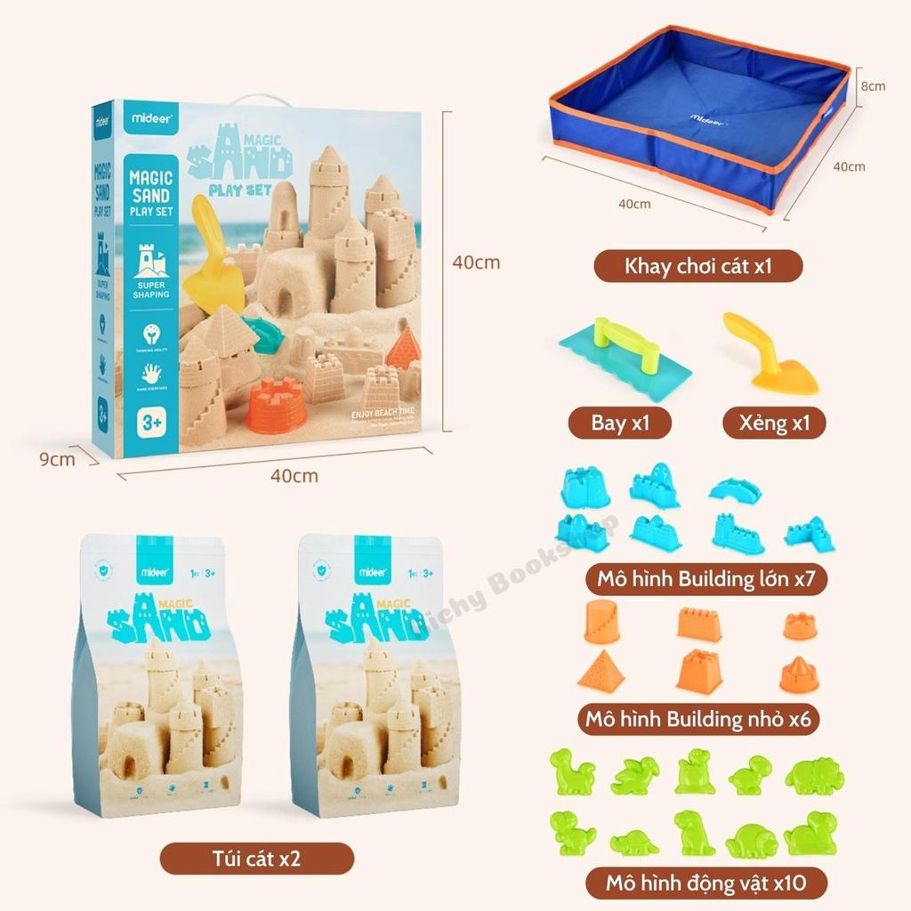 Bộ Đồ Chơi Cát Động Lực Kèm Dụng Cụ Và Khuôn - Mideer Magic Sand Play Set Kinetic Sand