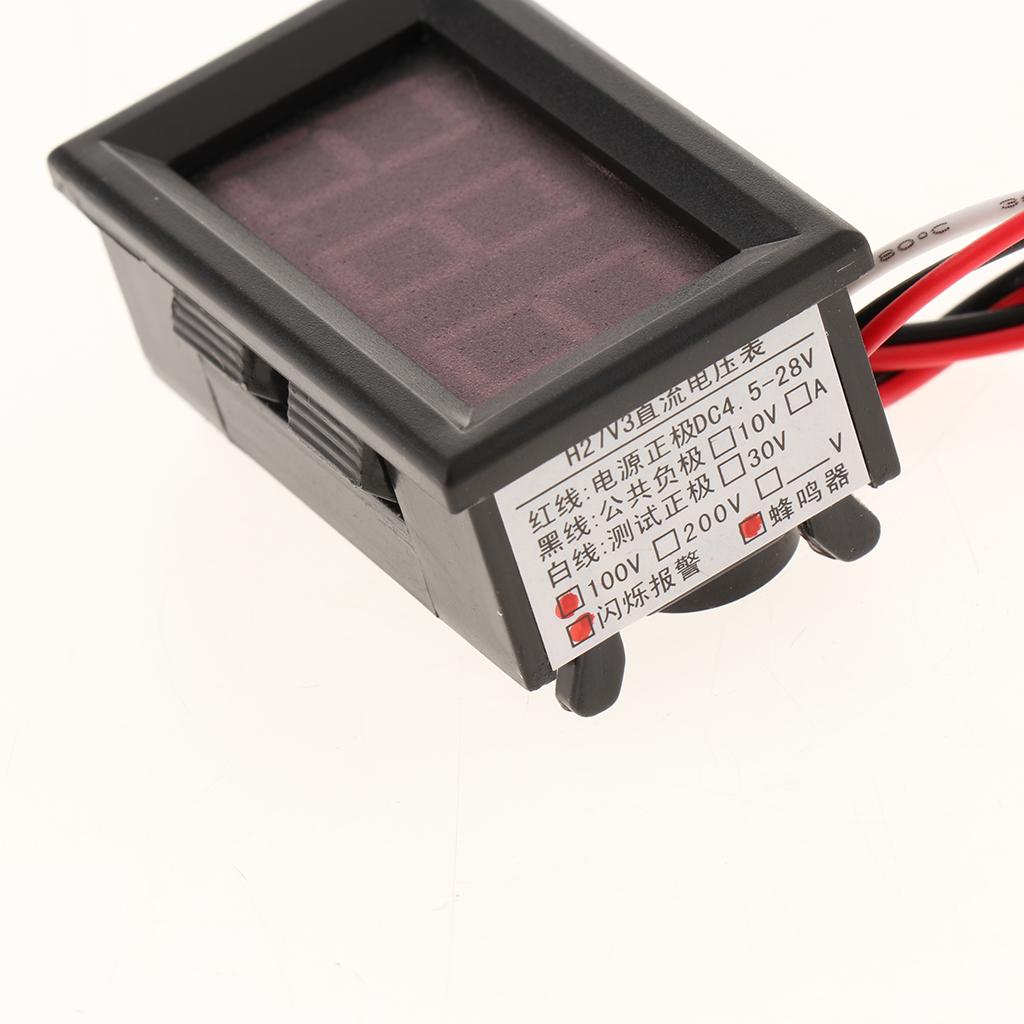 Chuyên Nghiệp DC 0-100V Bảng LED Kỹ Thuật Số Đồng Hồ Đo Điện Áp Đỏ Hiển Thị Vôn Kế