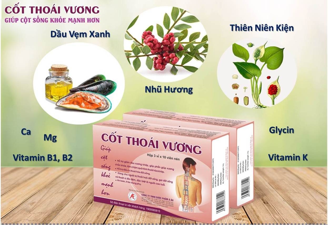 Viên Uống CỐT THOÁI VƯƠNG - Giúp Cột Sống Khỏe Mạnh Hơn