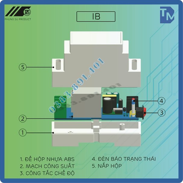 Bộ điều khiển phao điện 12V Model IB