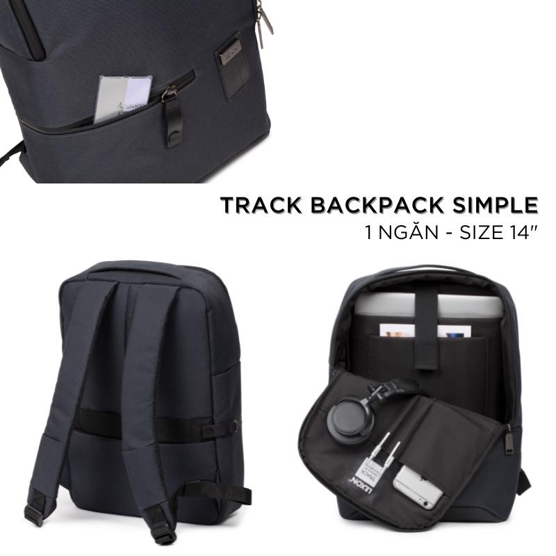 Balo Laptop LEXON size 14inch kèm cổng sạc USB - TRACK+ BACKPACK 14&quot; - Hàng chính hãng