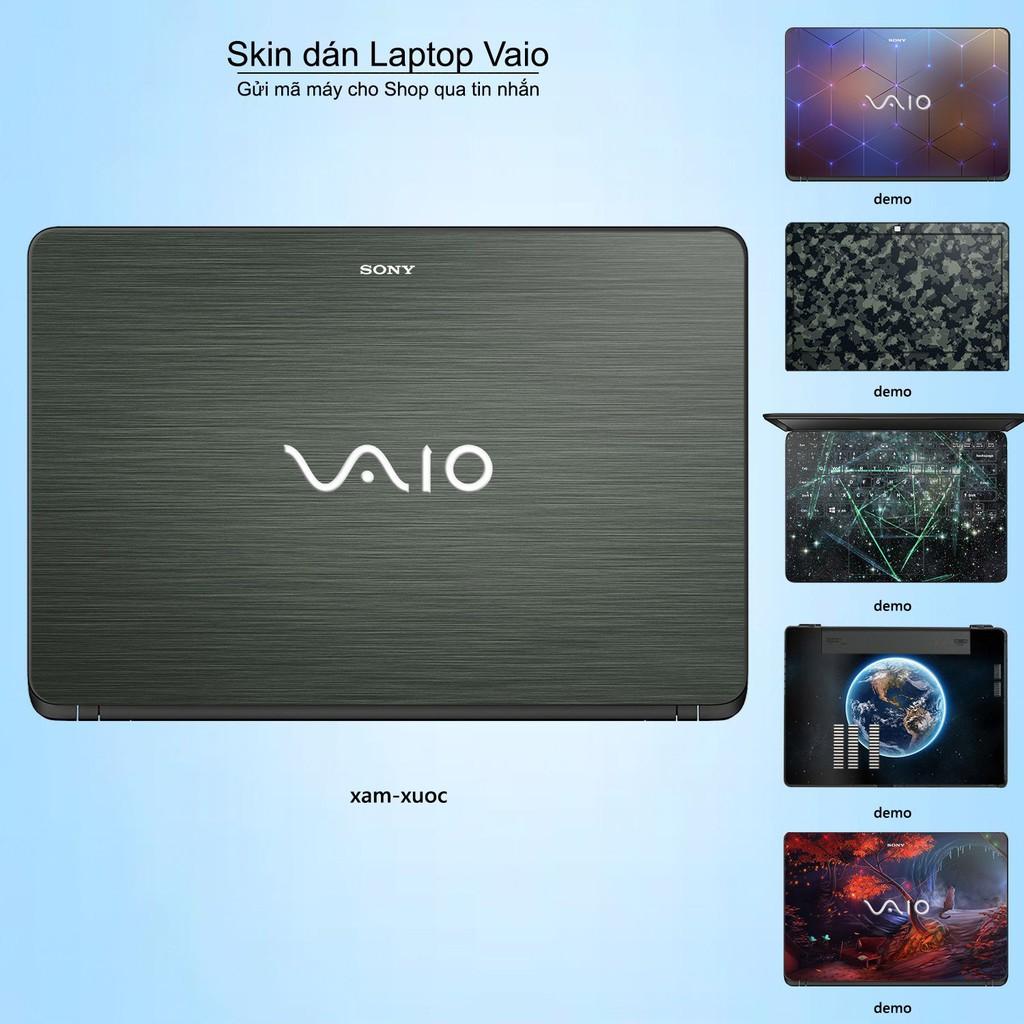 Skin dán Laptop Sony Vaio màu xám xước (inbox mã máy cho Shop)