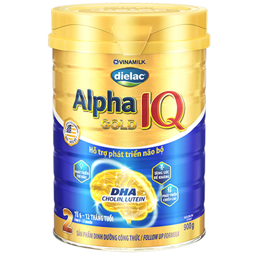 Sữa Bột Vinamilk Dielac Alpha Gold IQ Step 2 - Hộp Thiếc 900g