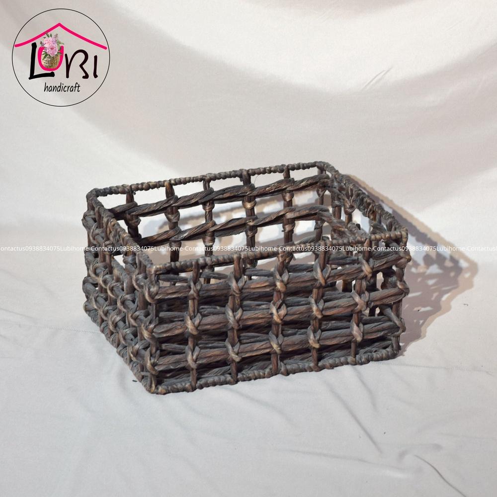 Sọt đựng đồ đan lục bình hình chữ nhật - sang trọng