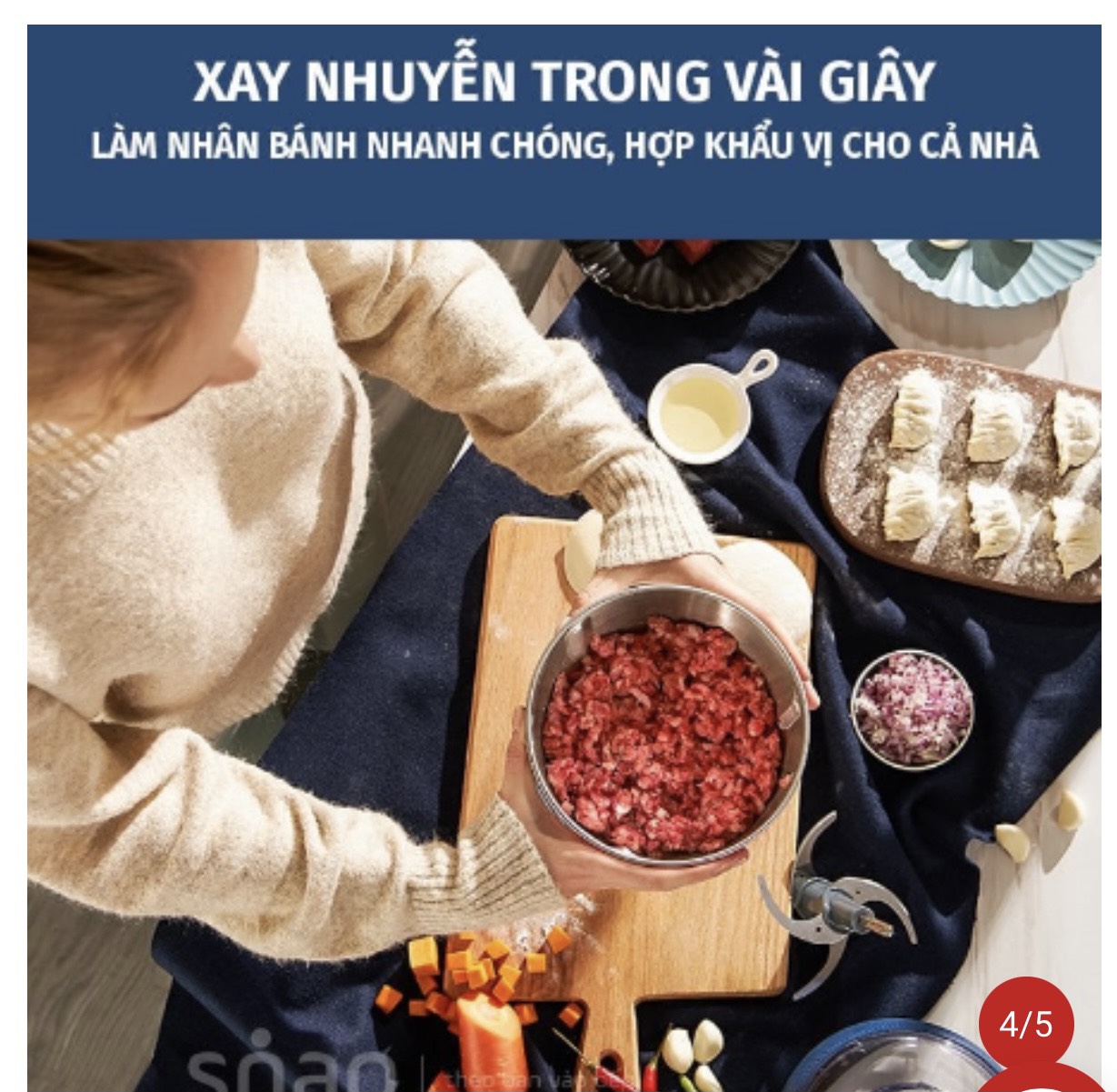 MÁY XAY THỊT ĐA NĂNG 3 CỐI MORPHY RICHARDS - HÀNG CHÍNH HÃNG