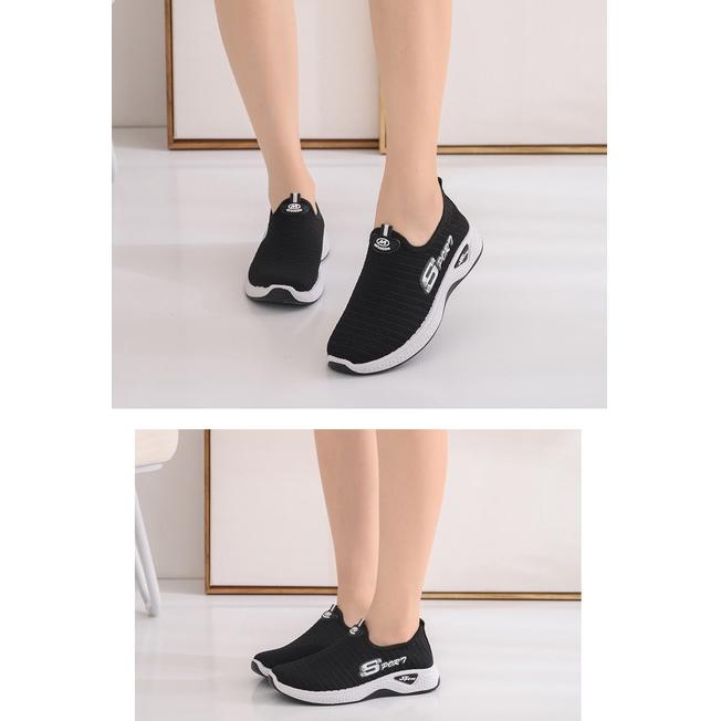 CHZK mới lưới thoáng khí giản dị tăng chiều cao giày thể thao phụ nữ