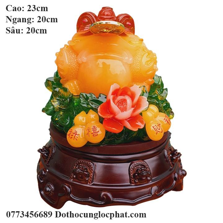 Cóc Ngậm Tiền Vàng Cao 23cm