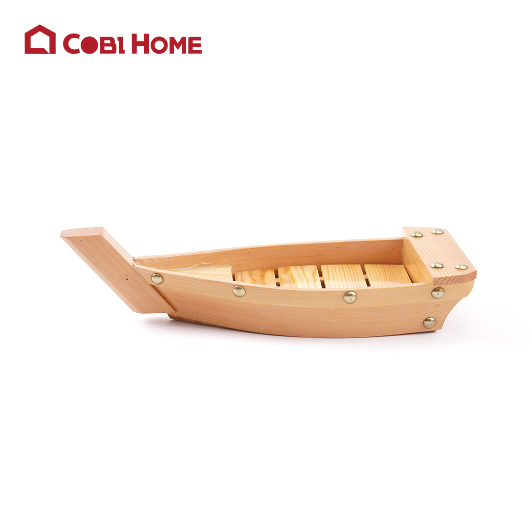 Khay gỗ sushi hình thuyền