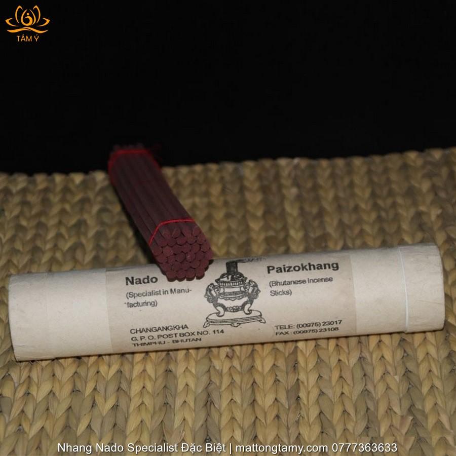 Nhang Bhutan Nado Poizokhang Specialist Đặc Biệt Và Nhang Nado Happiness Incense (Nado loại A) Đựng Trong Hộp Ống Tre