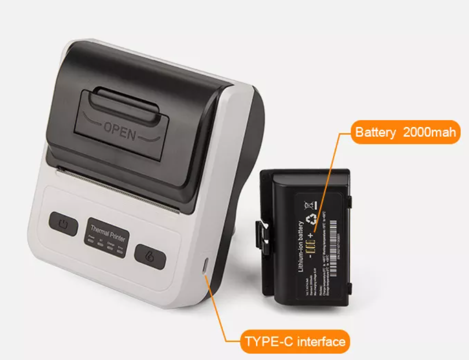 Máy in hoá đơn, in nhãn vận chuyển Xprinter MP-80L, in rộng 80mm, kết nối không dây Bluetooth với điện thoại