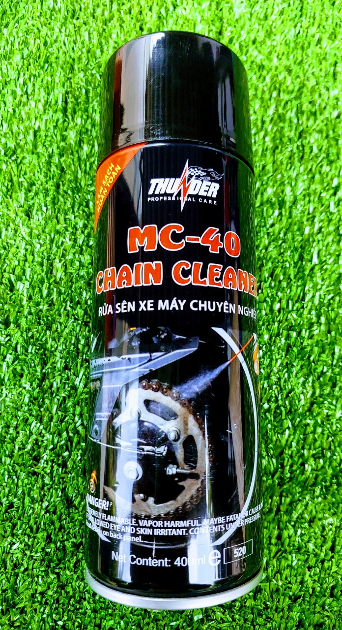 Chai Xịt Vệ Sinh Rửa Sên Xe MC-40 400ml THUNDER và Bàn Chải Sên 3D Chuyên Dụng