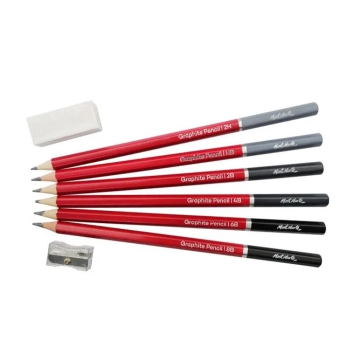 Bộ Bút Chì Vẽ 8 Món Mont Marte - Drawing Set Signature 8pc - MPN0026