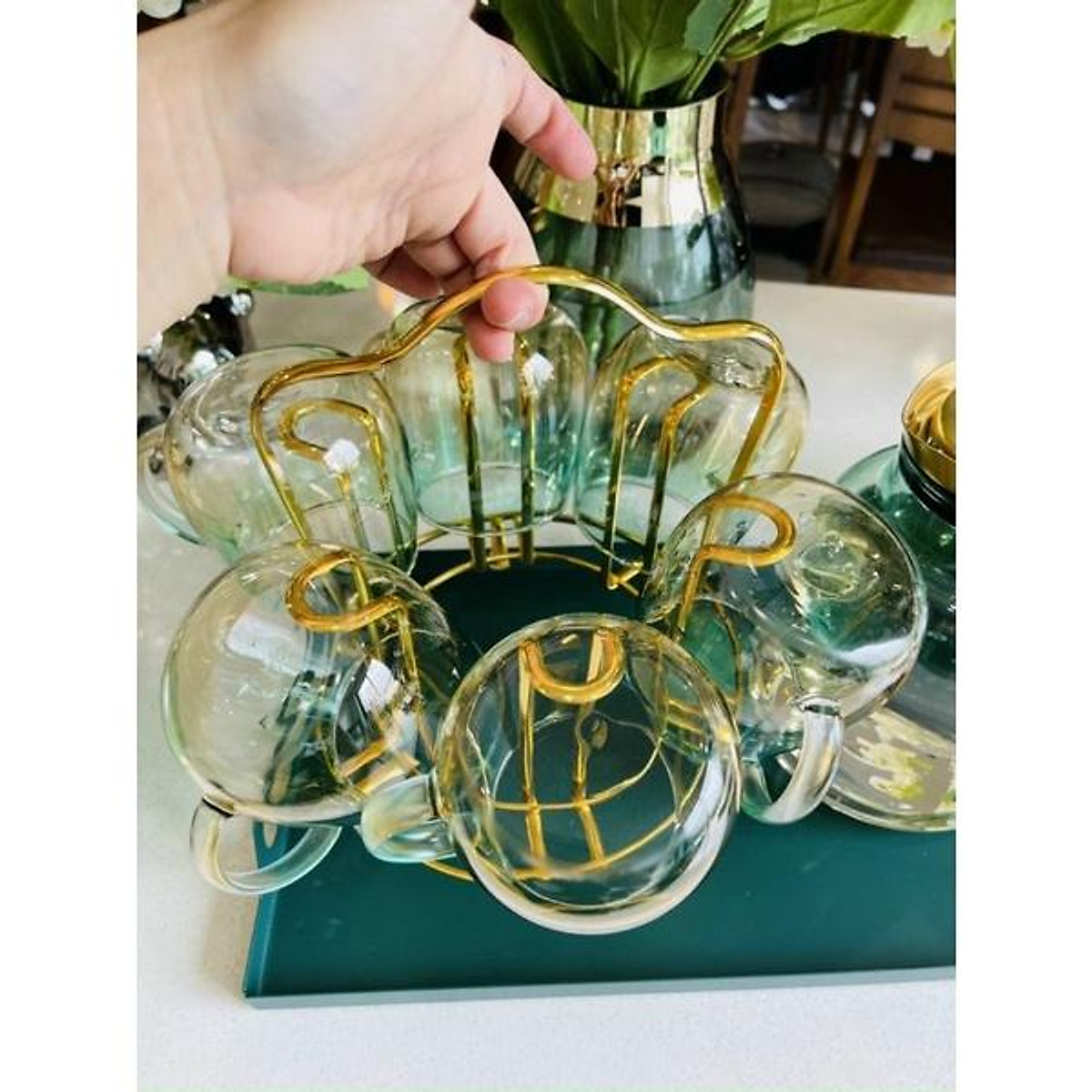 Bộ Bình 6 Cốc Thủy Tinh Chịu Nhiệt Bắc Âu, Bộ Bình Thủy Tinh Chịu Nhiệt Cao Cấp