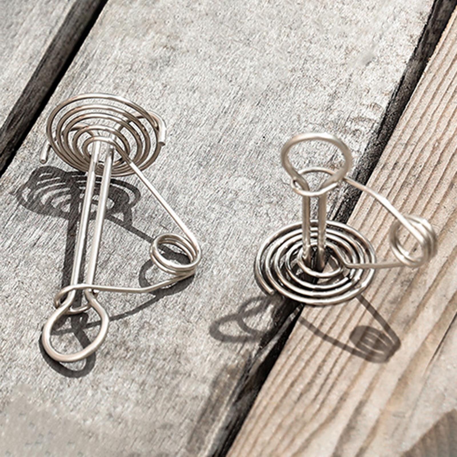 10Pack Deck Tie Down Peg Awning Tent Stakes Cord Adjuster Tensioner Outdoor