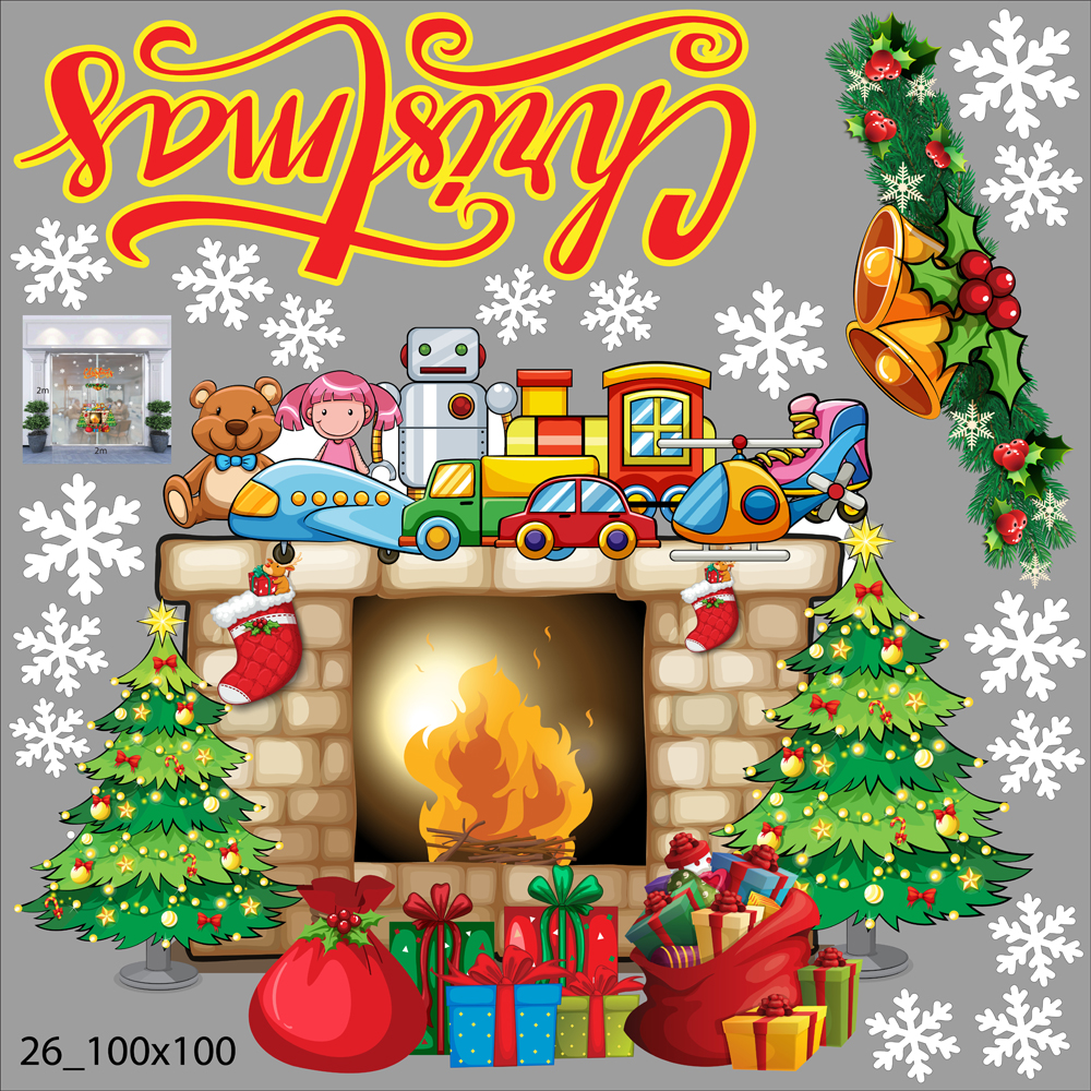 DECAL TRANG TRÍ NOEL 2021 COMBO SỐ 7