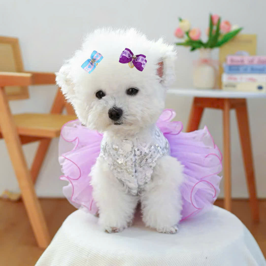 NƠ KẸP TÓC SANG TRỌNG NHIỀU MÀU DỄ THƯƠNG MÃ 16 XINH XẮN CHO THÚ CƯNG CHÓ MÈO