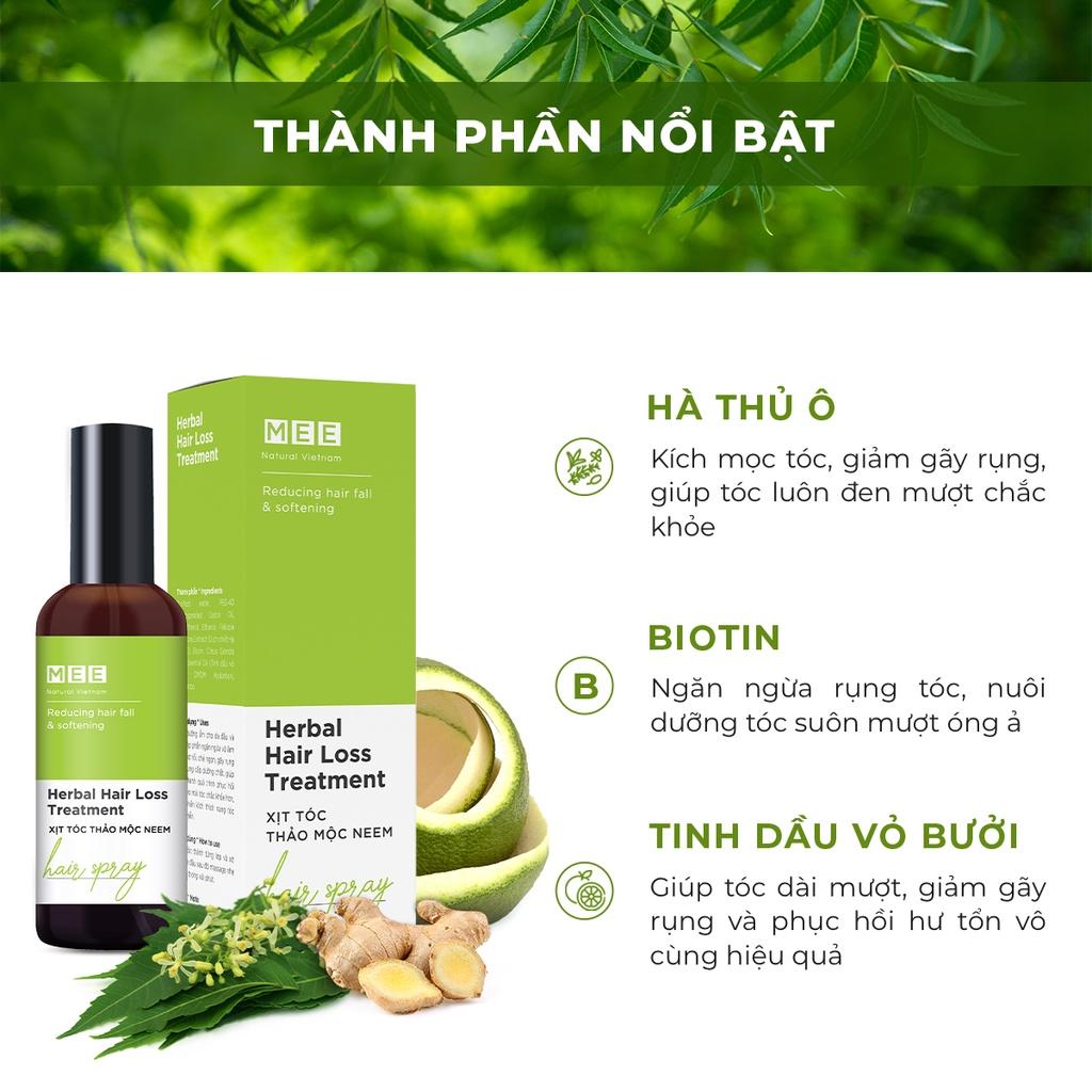 Xịt Mọc Tóc Thảo Mộc Mee Natural - Ngăn Rụng Tóc, Kích Thích Mọc Tóc Herbal Hair Loss Treatment 50ml