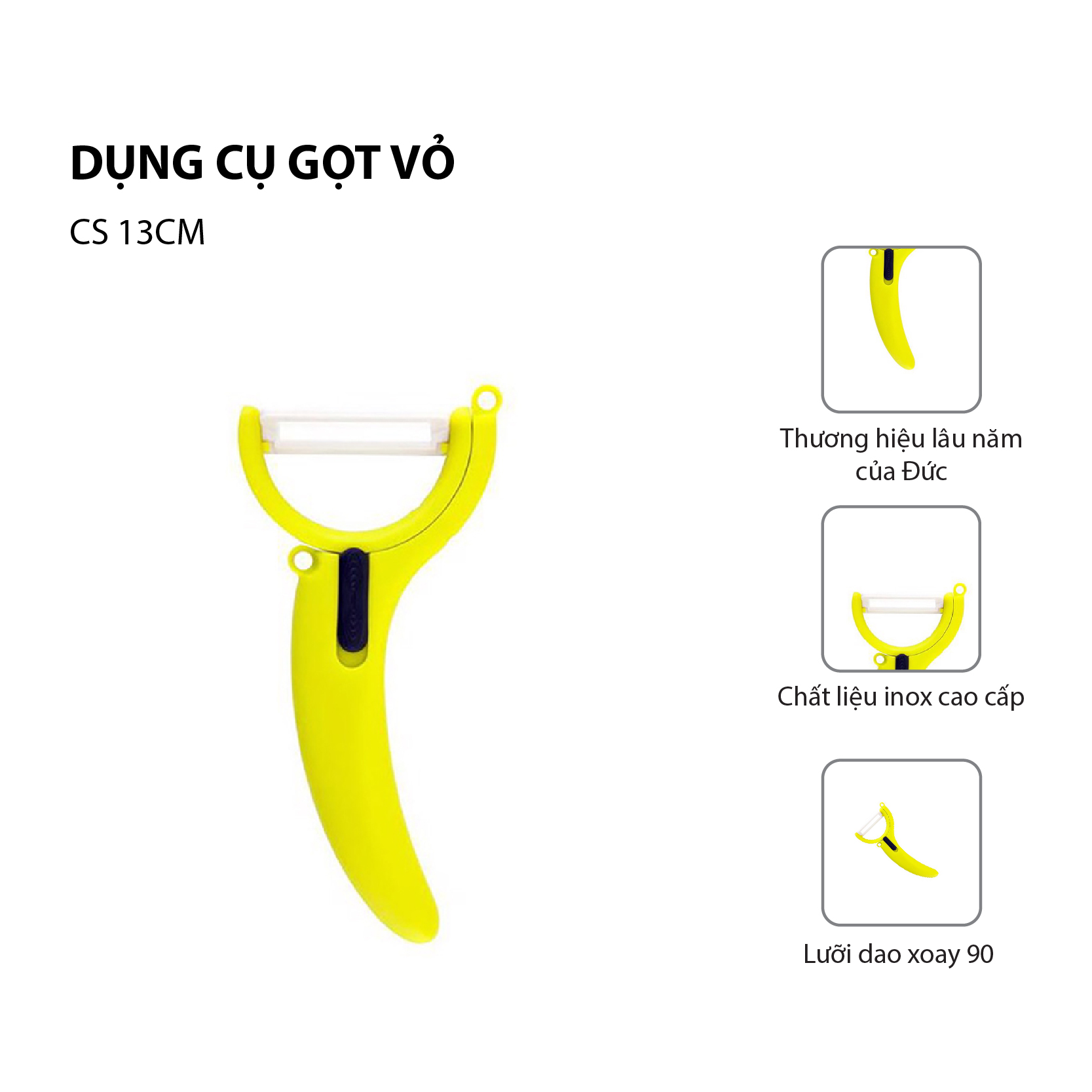 Dụng Cụ Gọt Vỏ CS LANGEN 13cm - 039301