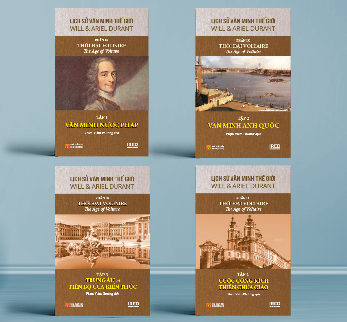 Lịch Sử Văn Minh Thế Giới Phần 9: Thời đại Voltaire - Will Durant (trọn bộ 4 tập) - Sách IRED Books