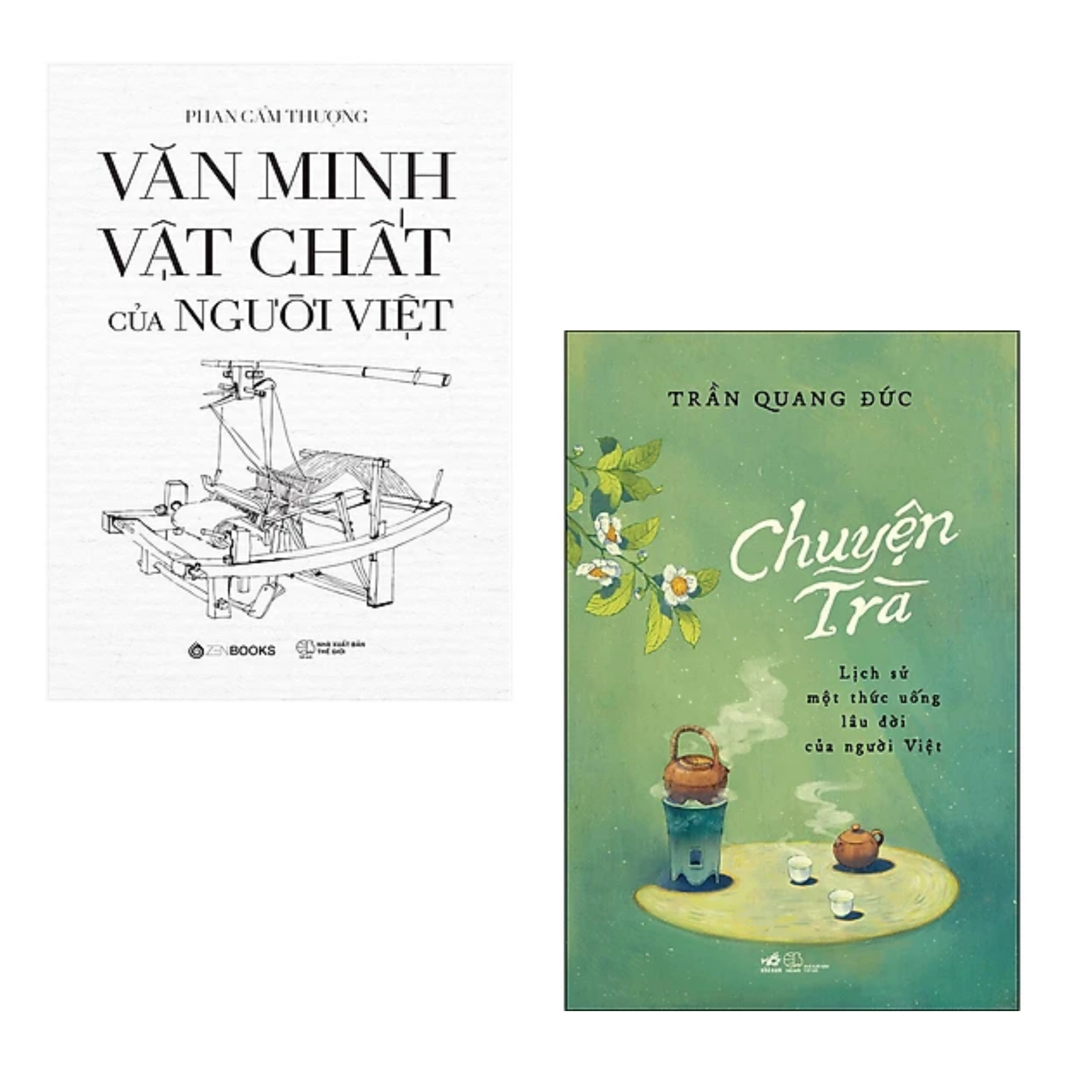 Combo 2 cuốn sách Phong Tục - Tập Quán : Chuyện Trà - Lịch Sử Một Thức Uống Lâu Đời Của Người Việt + Văn Minh Vật Chất Của Người Việt