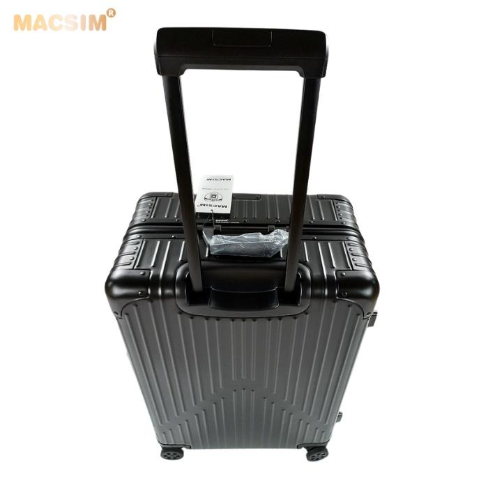 Vali hợp kim nhôm nguyên khối MS1104 Macsim cao cấp màu đen cỡ 26 inches