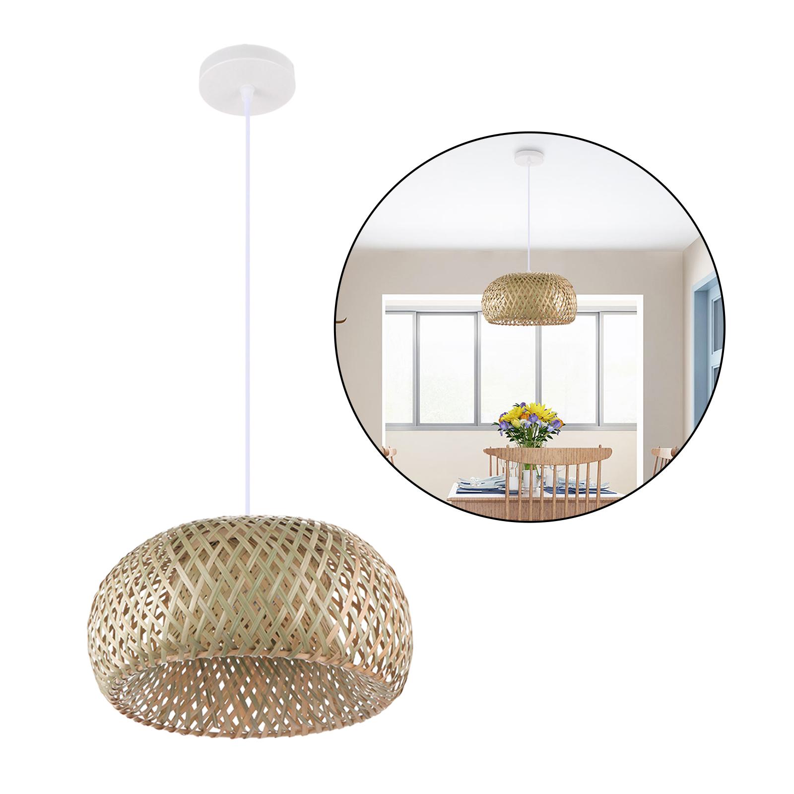 Modern Woven Pendant Ceiling Light Fixture Hotel Hanging Lamp Bedrooms Decor