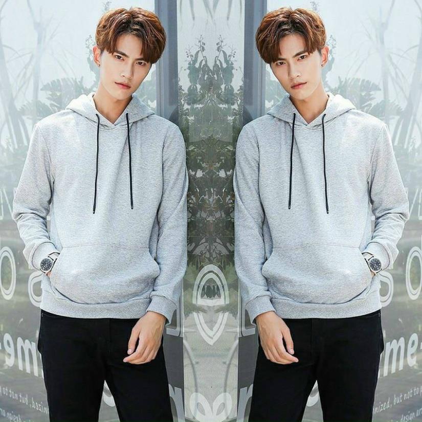 Áo hoodie basic trơn Nam Nữ SmileZ Unisex Form Rộng chất nỉ bông chống nắng tốt