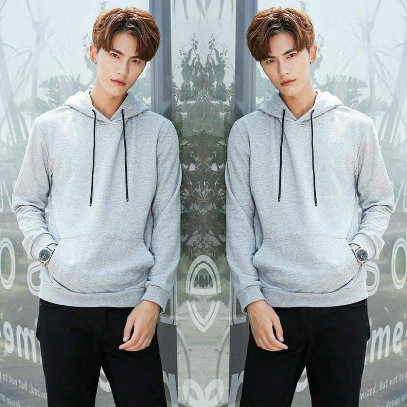 Áo hoodie basic trơn Nam Nữ SmileZ Unisex Form Rộng chất nỉ bông chống nắng tốt