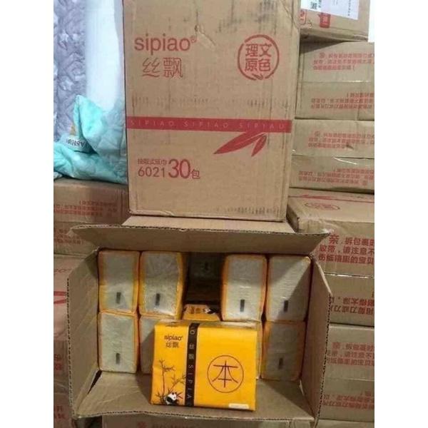 Giấy ăn gấu trúc sipao - thùng 30 gói