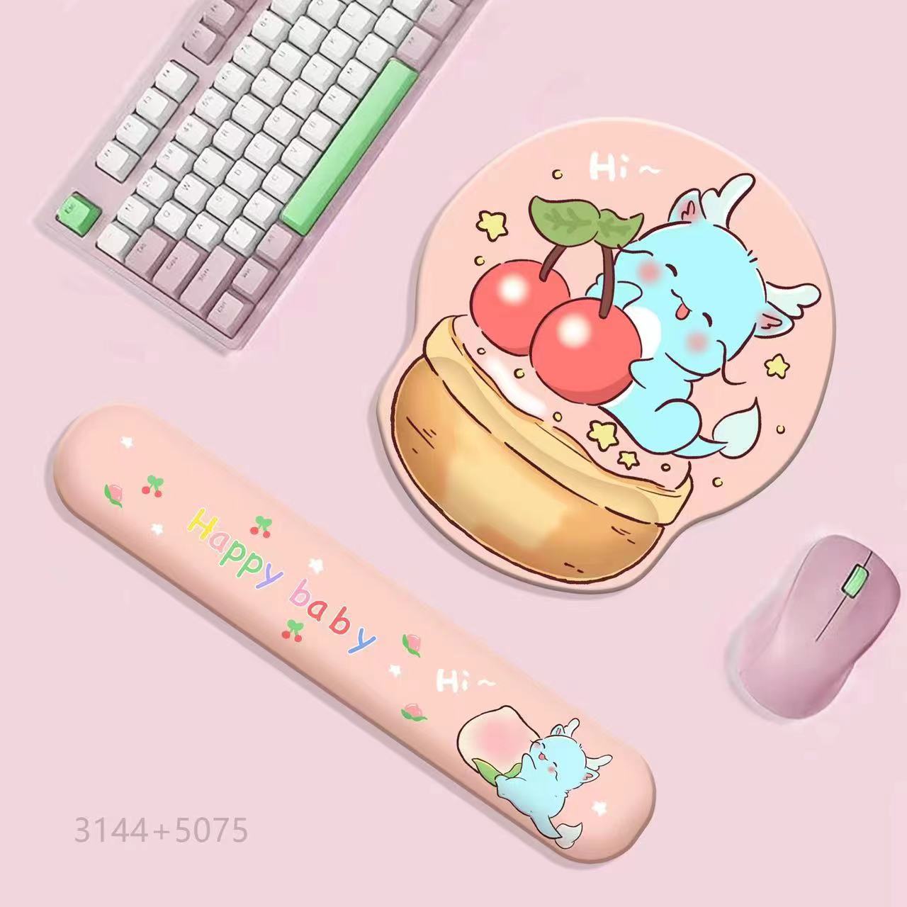 Miếng Lót Chuột MousePad Kê Tay Bàn Phím Hoạt Hình Shin Chuột Lang Nước Gấu Rồng Cute_ Hàng chính hãng