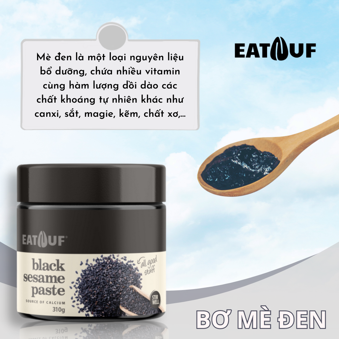 Bơ Mè Đen Rang Mịn Không Đường Cung Cấp Nhiều Canxi EATNUF