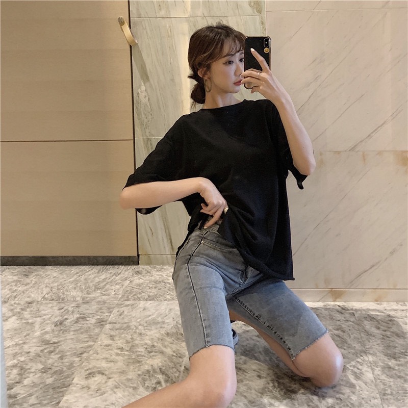 [SIZE ĐẠI] Quần jean ngố/lửng ngang gối BIG SIZE lưng cao co dãn mạnh 3209