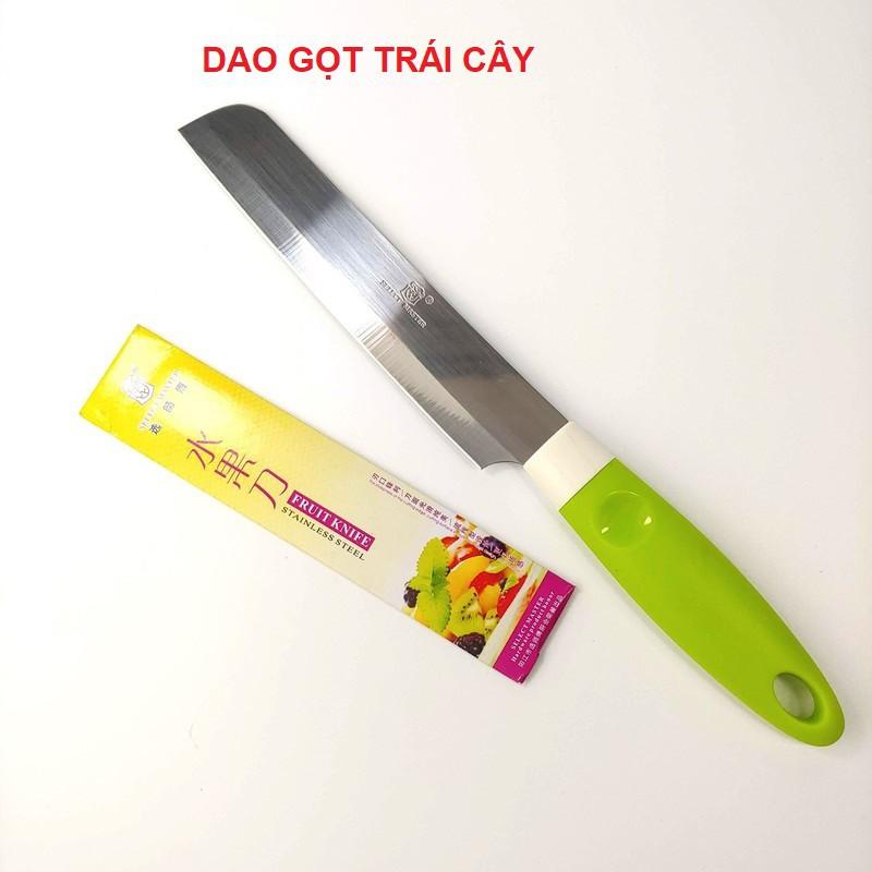 Dao gọt trái cây lưỡi inox cán nhựa - 1 DAO