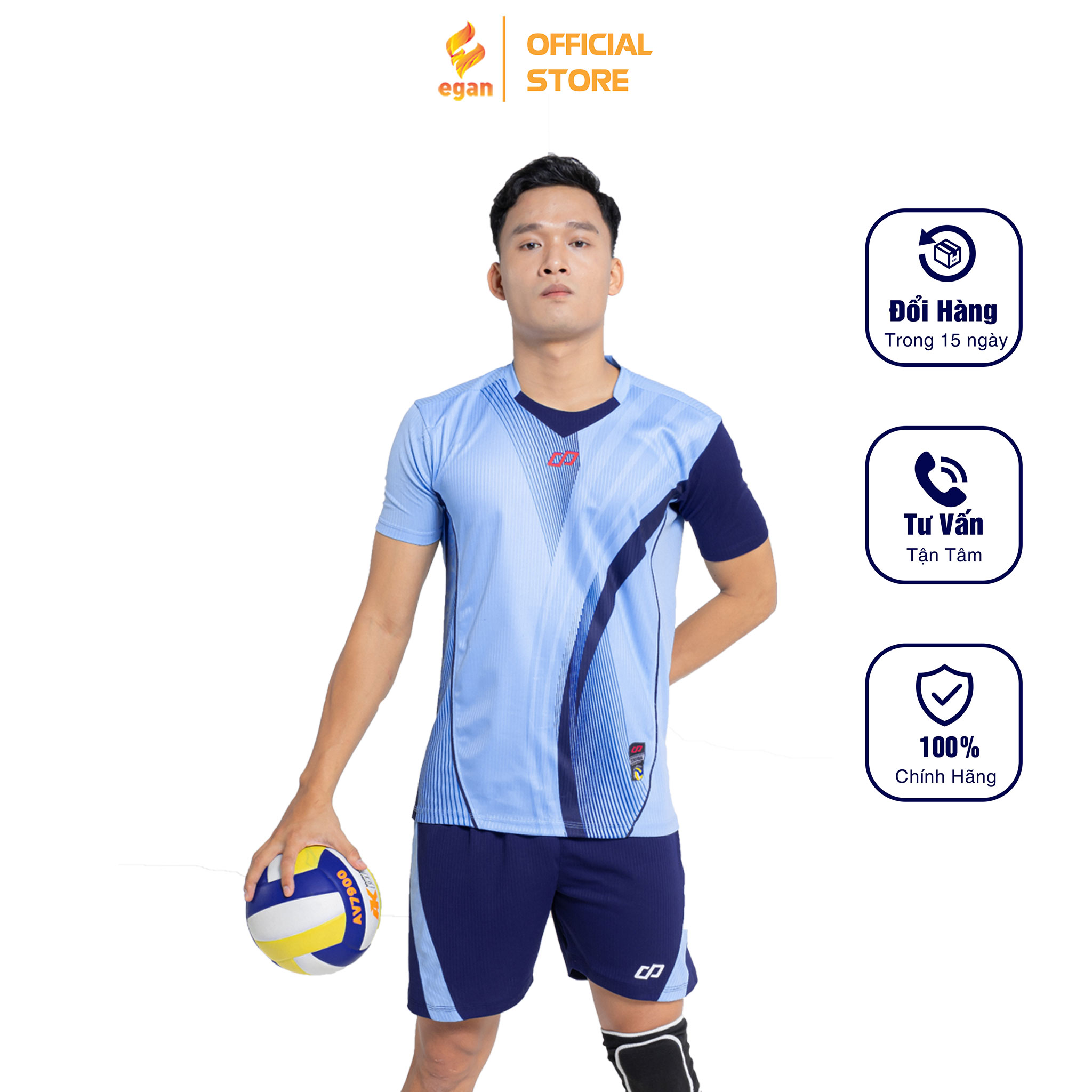 Bộ Quần Áo Thể Thao Bóng Chuyền Màu Biển Nam ZENTIGA - CP SPORT BC05