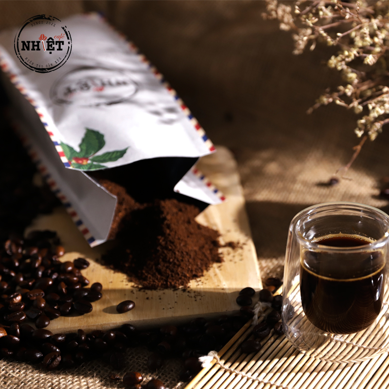 500 gr Cà phê Robusta nguyên chất 100% pha máy, pha phin vị đắng đầm hậu ngọt thơm nồng từ Nhiệt Cafe
