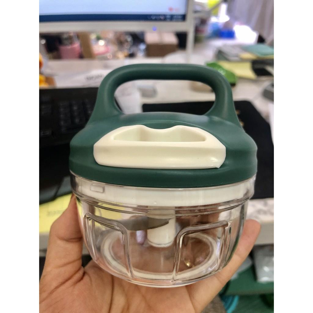 Dụng cụ xay tỏi ớt Hàn quốc Kitchen Food, Máy xay tỏi ớt bằng dây cót