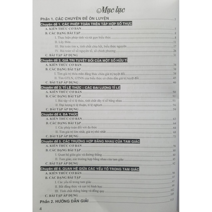 Sách - Phát triển năng lực theo chuyên đề Toán 7