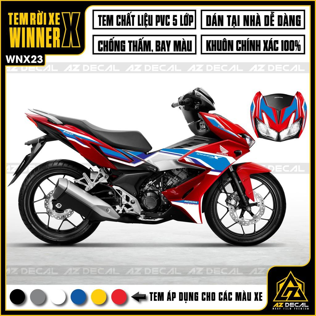 Tem Rời Dán Xe Winner X Mix Màu Cực Chất | WNX23 | Decal Chế Xe Máy Chất Liệu PVC Cao Cấp - Trắng Xanh