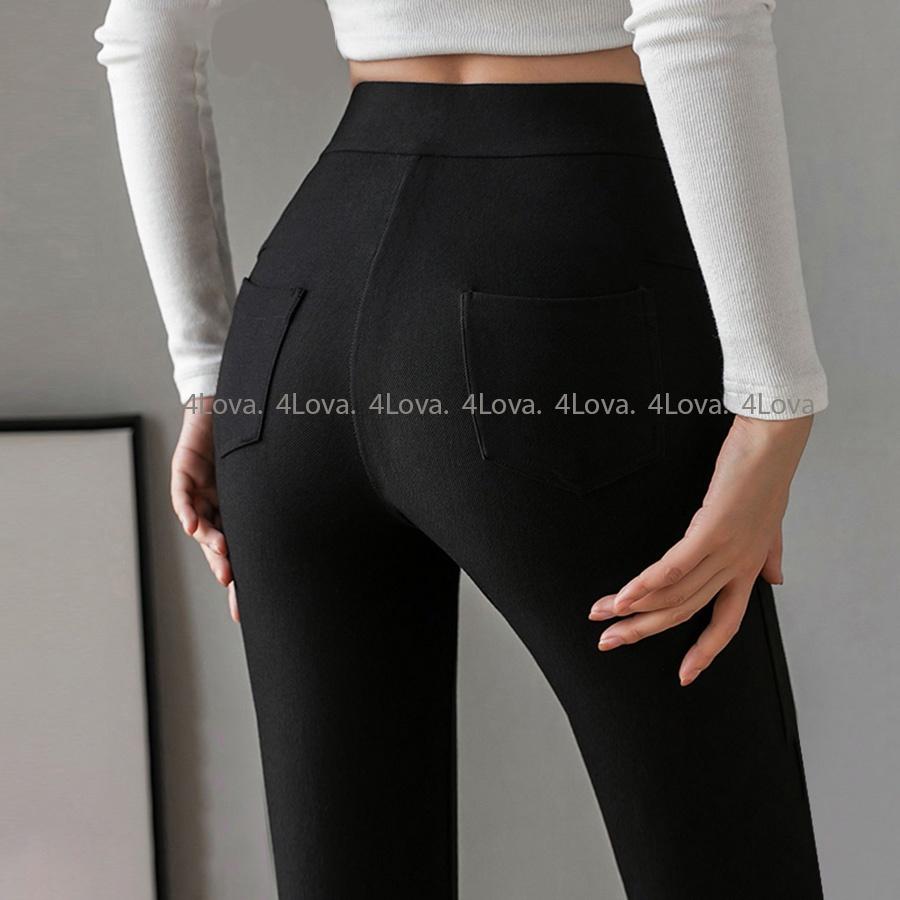 Quần legging nữ nâng mông 4LOVA dáng dài cạp cao tôn dáng, chất cotton dày mịn đẹp loại 1