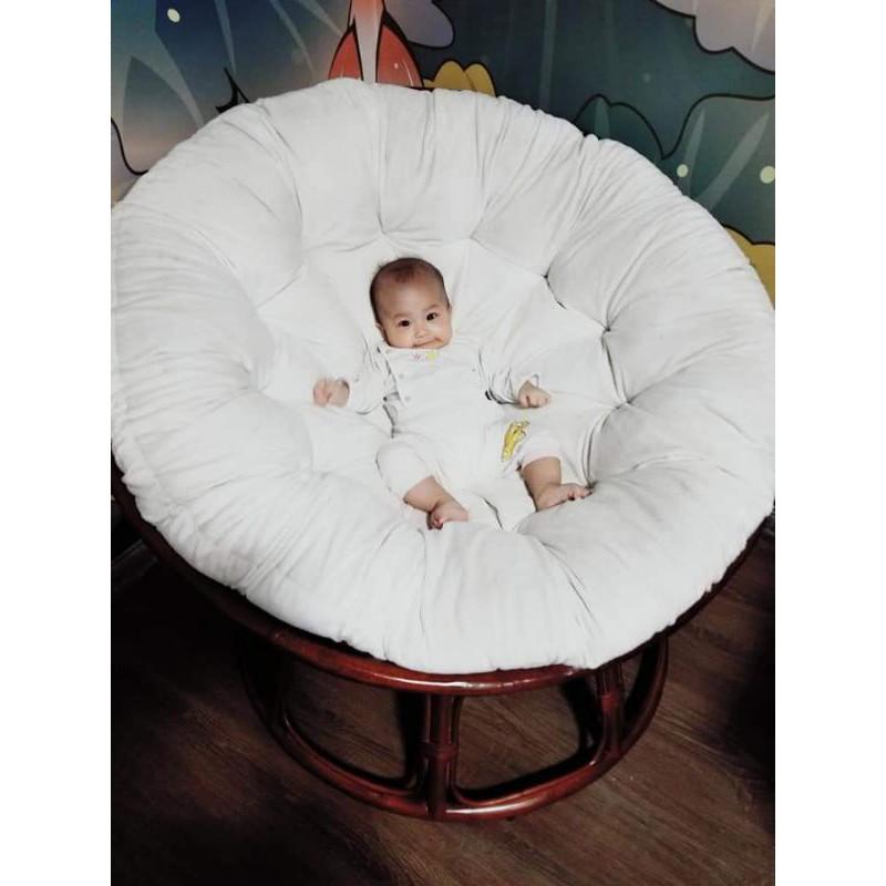 Ghế papasan mây xịn 100%(full ghế và đệm)