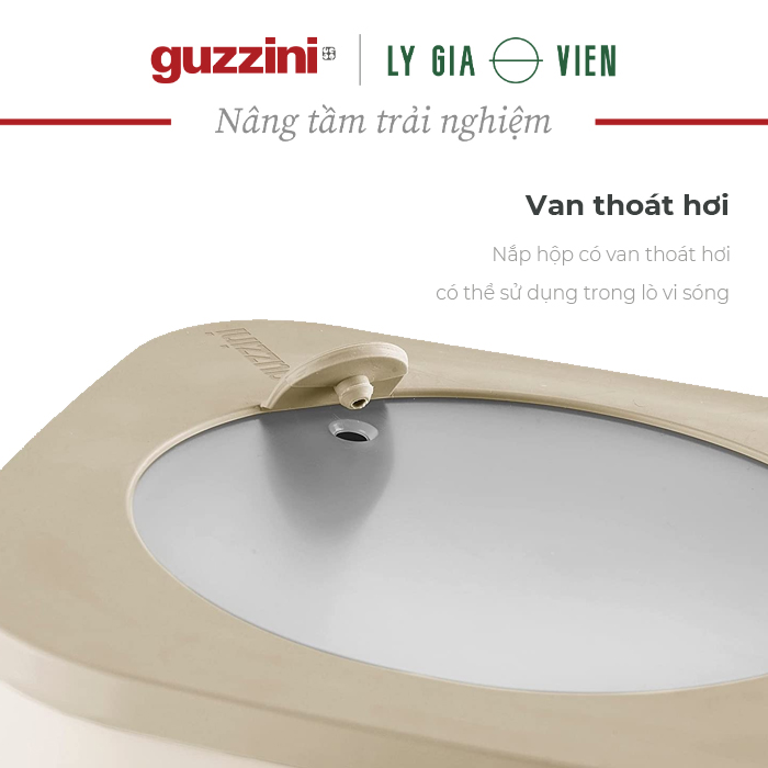 Hộp Đựng Thực Phẩm Cỡ Nhỏ Guzzini STORE&amp;MORE - Shallow Airtight Fridge/Freezer/Microwave Containers (S) 450CC - Hộp Kín Không Khí - Phù Hợp Cho Tủ Lạnh/Tủ Đông/Lò Vi Sóng