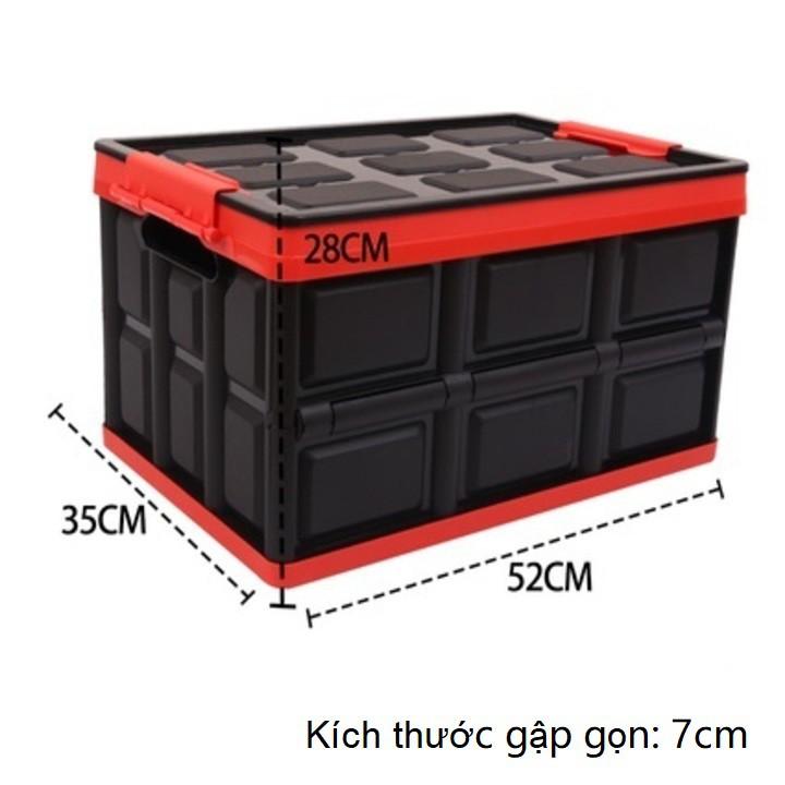 Hộp để đồ đa năng cốp sau xe ô tô nhựa PP cao cấp, dạng có thể gấp gọn khi không dùng. Dung tích 30 lít và 55 lít