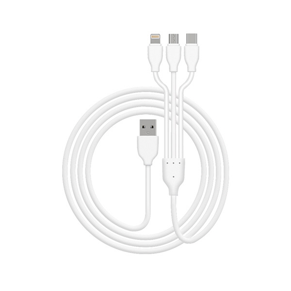 Cáp sạc đa năng 3 trong 1 Tripple Charging Cable Actto USB-38 - Hàng chính hãng