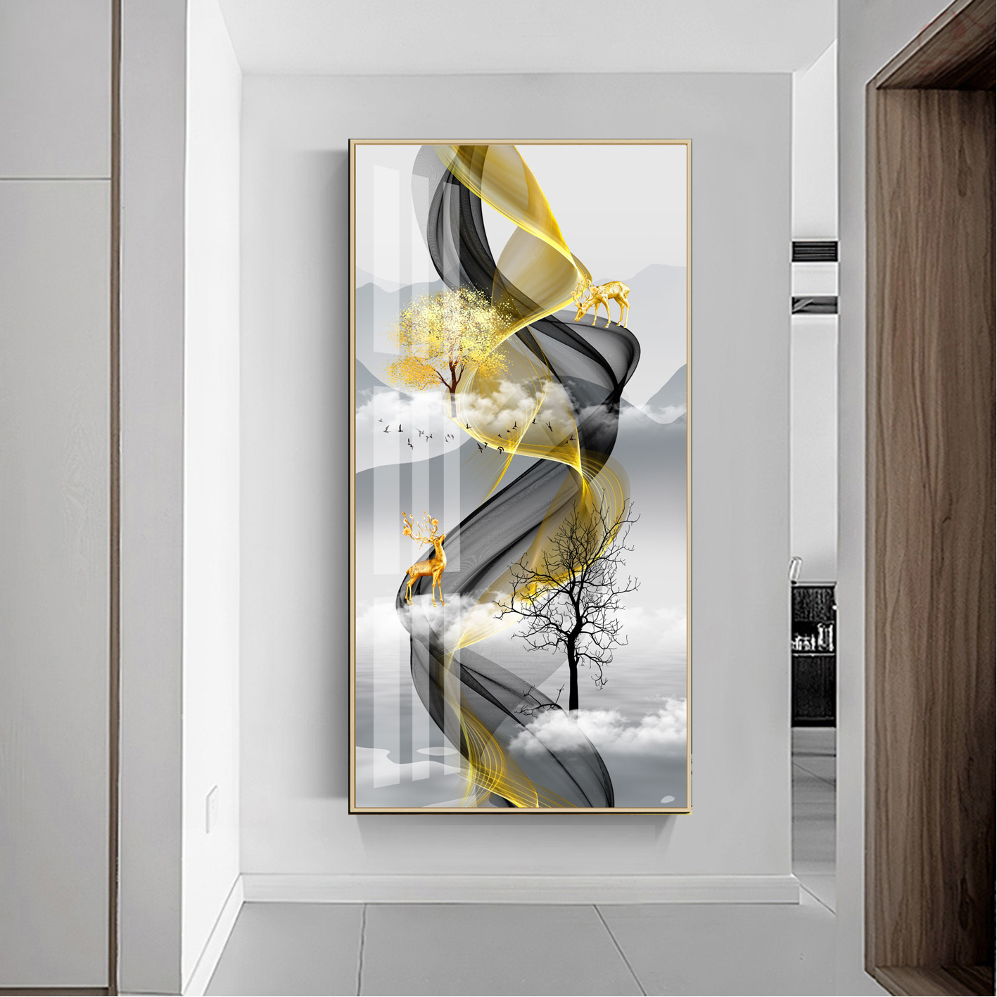 Tranh Trang Trí Canvas - Tranh Đơn Đôi Hươu Siêu Đẹp