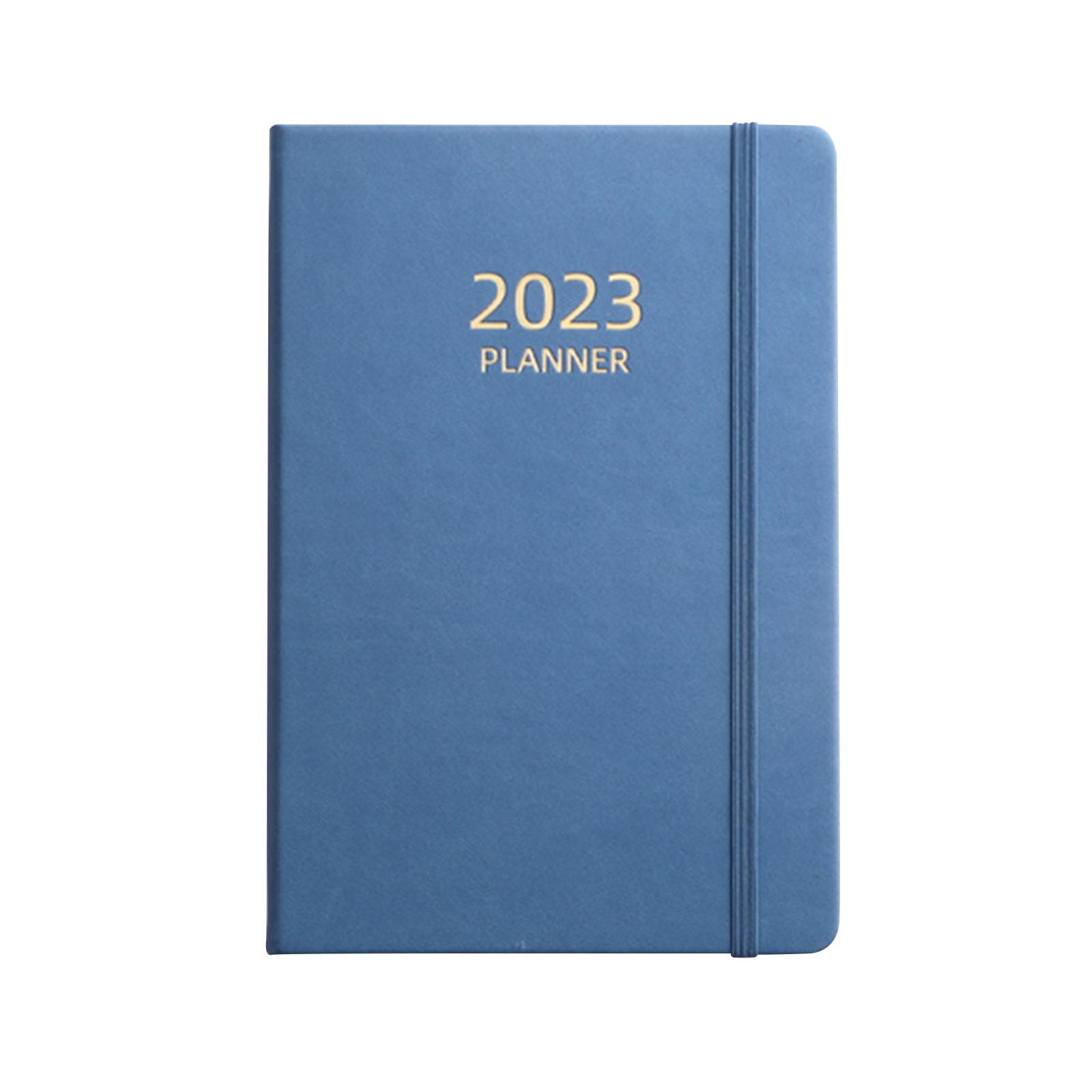 A5 Notebook Planner, Journal 2023 Monthly Weekly Daily Planner Notepads Double Sided Writing Pads for Family Home Supplies New Year Gifts