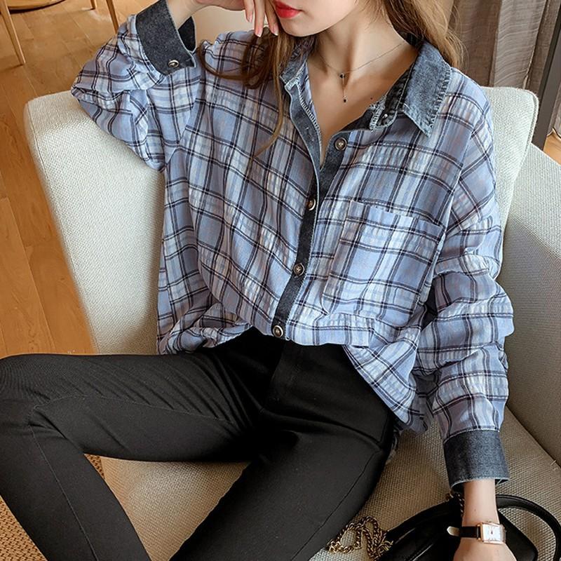 Áo sơ mi nữ tay dài phong cách vintage