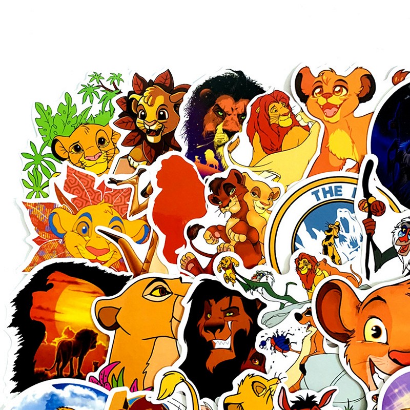 Sticker 50 miếng hình dán Lion King