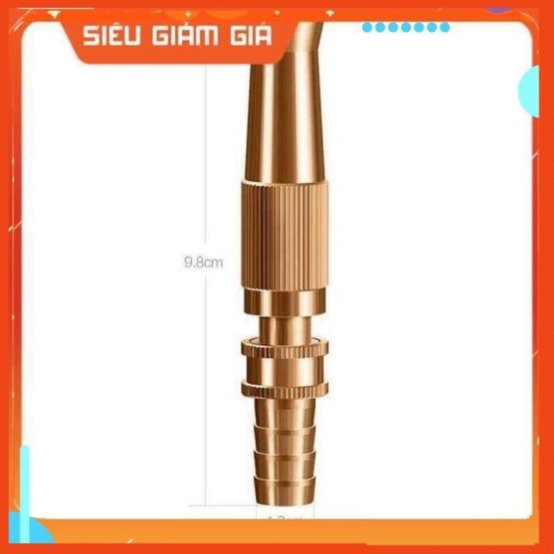 Đầu vòi xịt tăng áp mini Đầu vòi tăng áp đa năng bằng đồng tưới cây rửa xe cực mạnh 206587 tặng đai