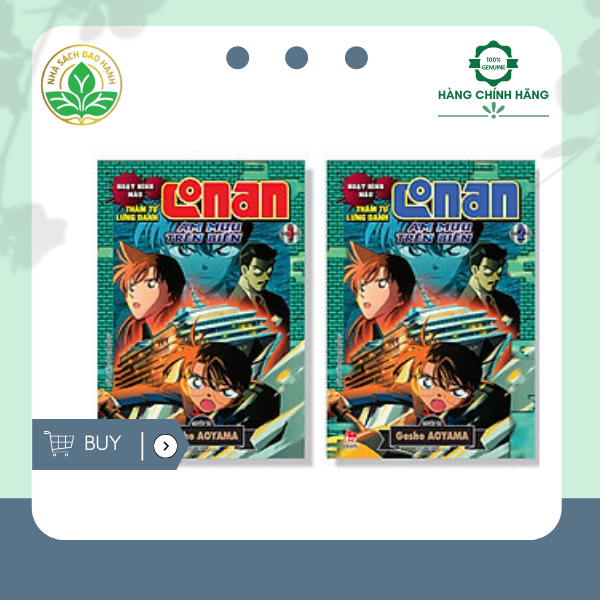 Combo 2 cuốn: Conan màu: Âm mưu trên biển