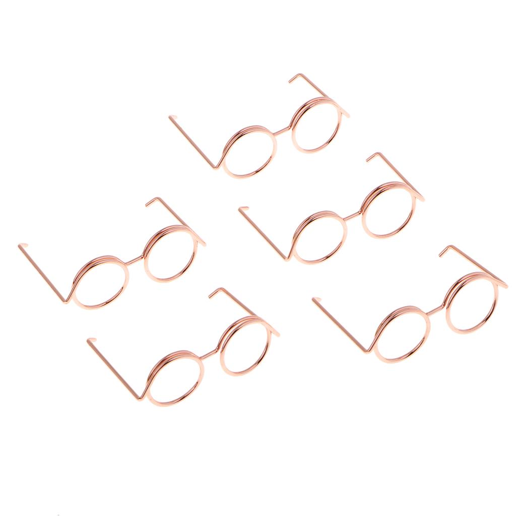 5pcs Eyeglass Shape Paper Clips Suit For Book Marker /Documents Binder Clips /Office Organizer